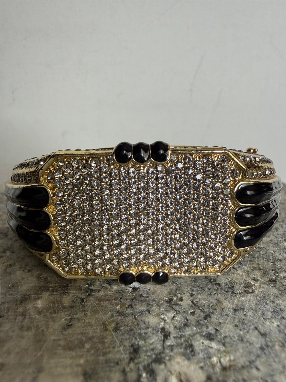 Gold and Black Pave Crystal Bracelet - Women Jewelry Bracelets